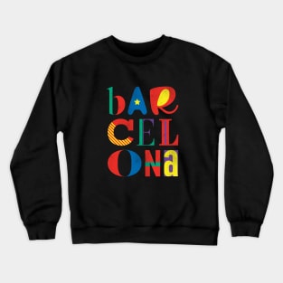 Typographic Barcelona design Crewneck Sweatshirt